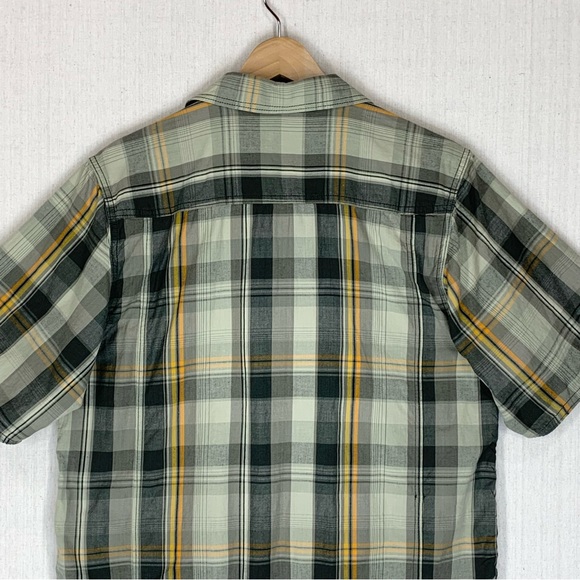 Kavu~Men’s Short Sleeve Sage‎ Green Plaid Button Up Camp Shirt~Sz S - Picture 8 of 13